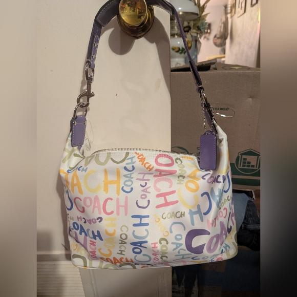 Coach Hampton Scribble Graffiti Boho Y2K Bag NWT - Picture 1 of 12